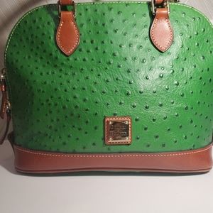 Dooney and bourke ostrich leather handbag green